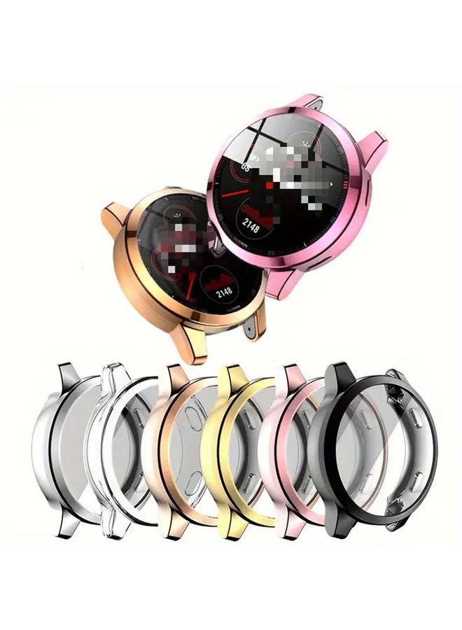 غطاء واقي ذهبي لساعة Garmin Venu 2S و Vivoactive 4S الذكية مع حامي الشاشة وعدة التنظيف - Image 1