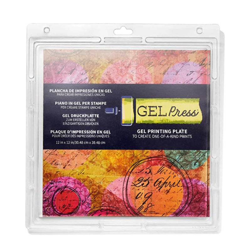 Gel Press Monoprinting Print Plate  12 X 12 Gel Plate  Printmaking Supplies  Reusable Gel Printing Plate for Press Art for Card Making Scrapbooking Journaling Arts and Crafts Home Decor