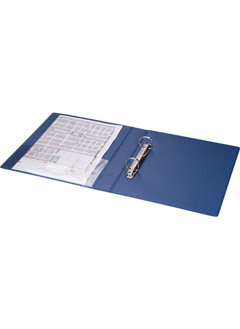 A5 Small Size 2 Ring Plastic Folder Blue Code 218M 19.5 x 23 cm Please Note Only Suitable For A5 Size Documents