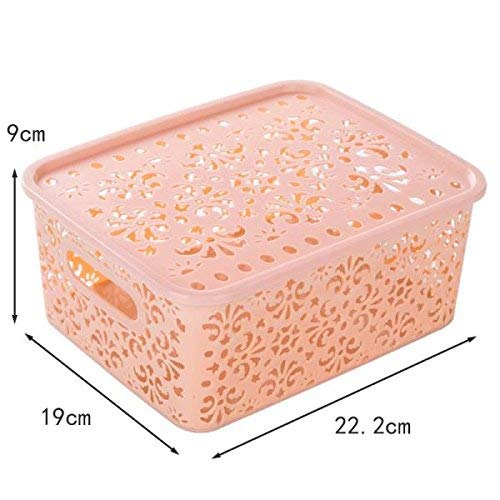 Luxafare Plastic Storage Basket Box Bin Container Organizer Clothes Laundry Home Holder for Fruits Vegetable Office Bathroom Home dcor Pack of 2 - Image 4
