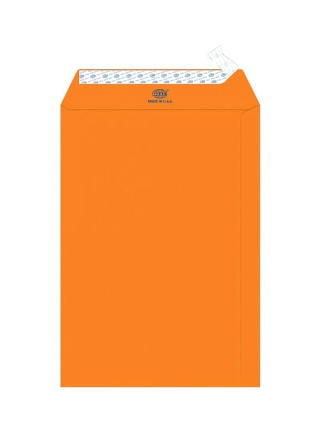 FIS Color Envelopes, Peel & Seal, Neon Orange, 10 x 7 Inch, 80 GSM, Pack of 50 - Image 1