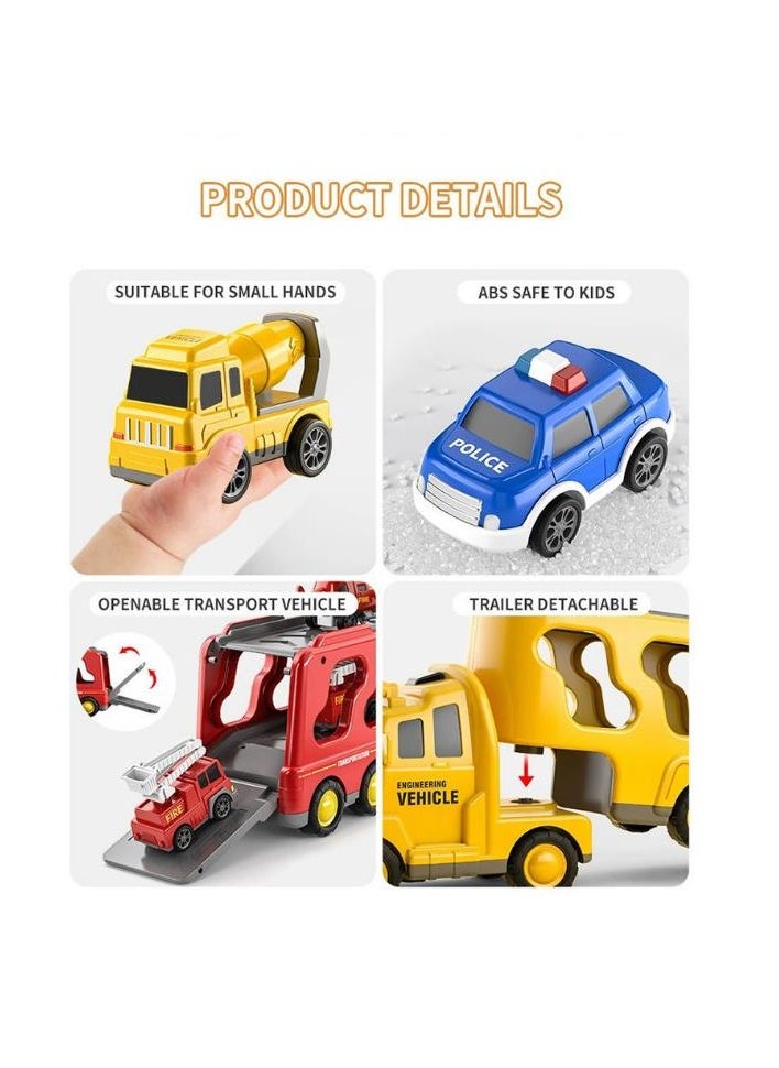 Construction Truck Toys Cars for Toddlers 3-5 - 5-in-1 Friction Power Vehicle Toy 3 4 5 6 Year Old Boys, Cranes Bulldozers Transport Trucks, Christmas Birthday Gift for Age 3-9 Boys & Girls - pzsku/Z345B533F1CB8C61CADA7Z/45/_/1727255224/d4b5e267-6d29-494a-b5c3-8dd71db9ab24