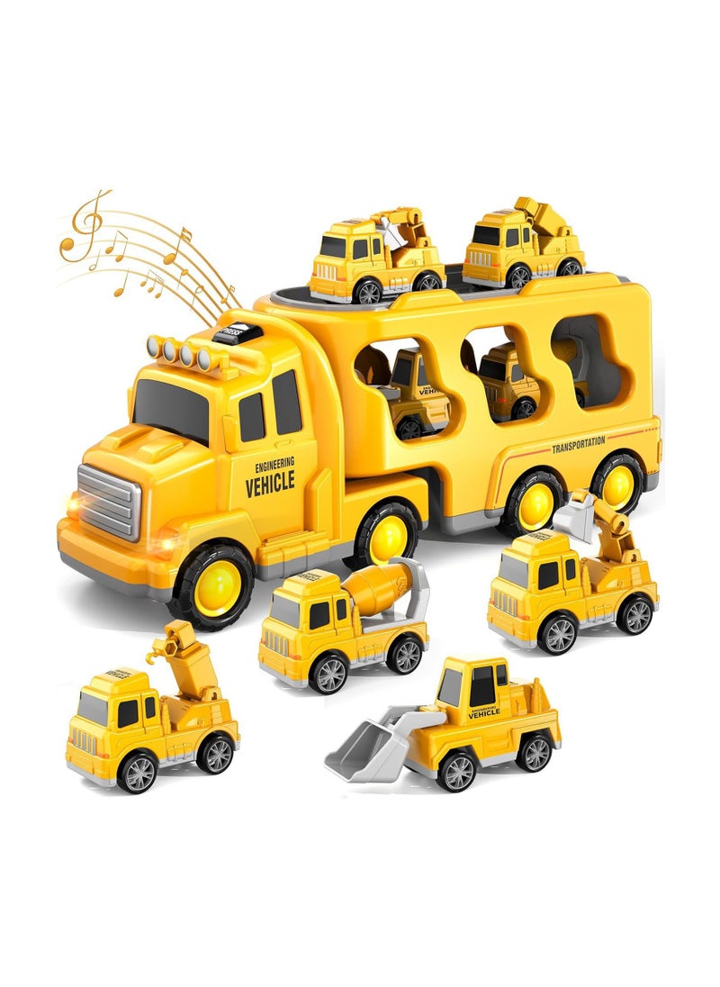 Construction Truck Toys Cars for Toddlers 3-5 - 5-in-1 Friction Power Vehicle Toy 3 4 5 6 Year Old Boys, Cranes Bulldozers Transport Trucks, Christmas Birthday Gift for Age 3-9 Boys & Girls - pzsku/Z345B533F1CB8C61CADA7Z/45/_/1727255324/7510393e-f215-4a0e-a808-680aa89940ff