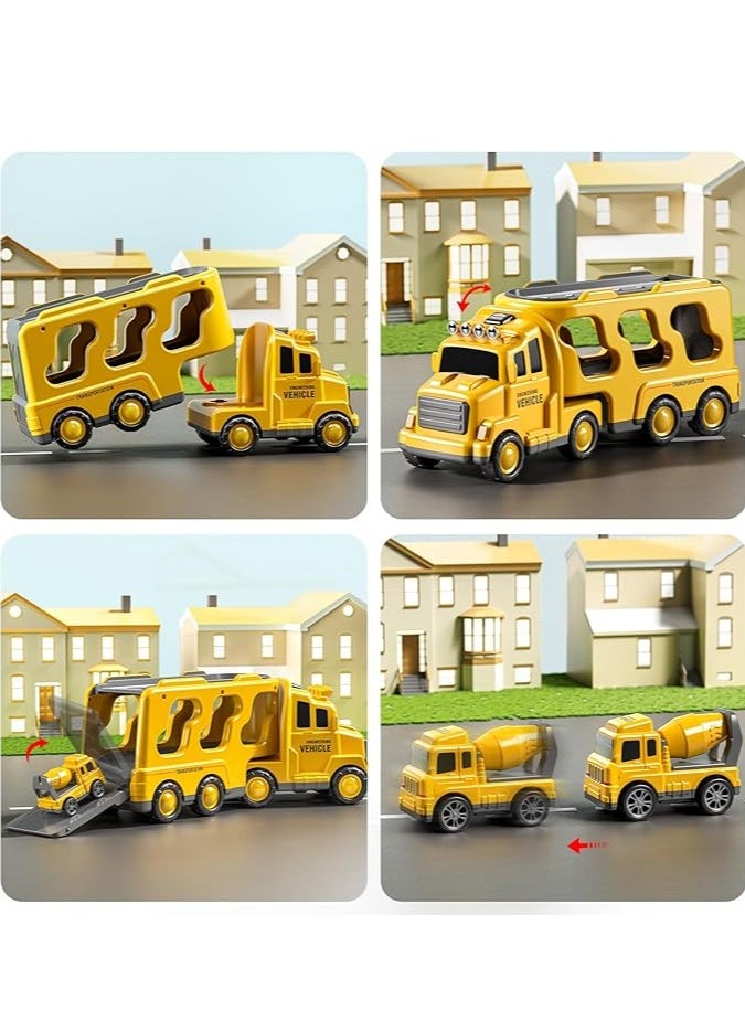 Construction Truck Toys Cars for Toddlers 3-5 - 5-in-1 Friction Power Vehicle Toy 3 4 5 6 Year Old Boys, Cranes Bulldozers Transport Trucks, Christmas Birthday Gift for Age 3-9 Boys & Girls - pzsku/Z345B533F1CB8C61CADA7Z/45/_/1733973722/a5b3c755-2a65-4f9d-a632-66b1ee14b83d