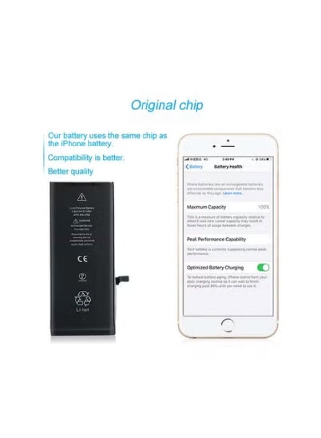 Captaintech 1715mAh Replacement Battery for iPhone 6s (Black) ‚Äì High-Capacity Lithium-Ion Rechargeable Internal Battery with Flex Cable | Safe, Long-Lasting Power Cell for iPhone 6s | Quick Charging & Stable Performance | Ideal DIY Backup Battery Solution - Image 3