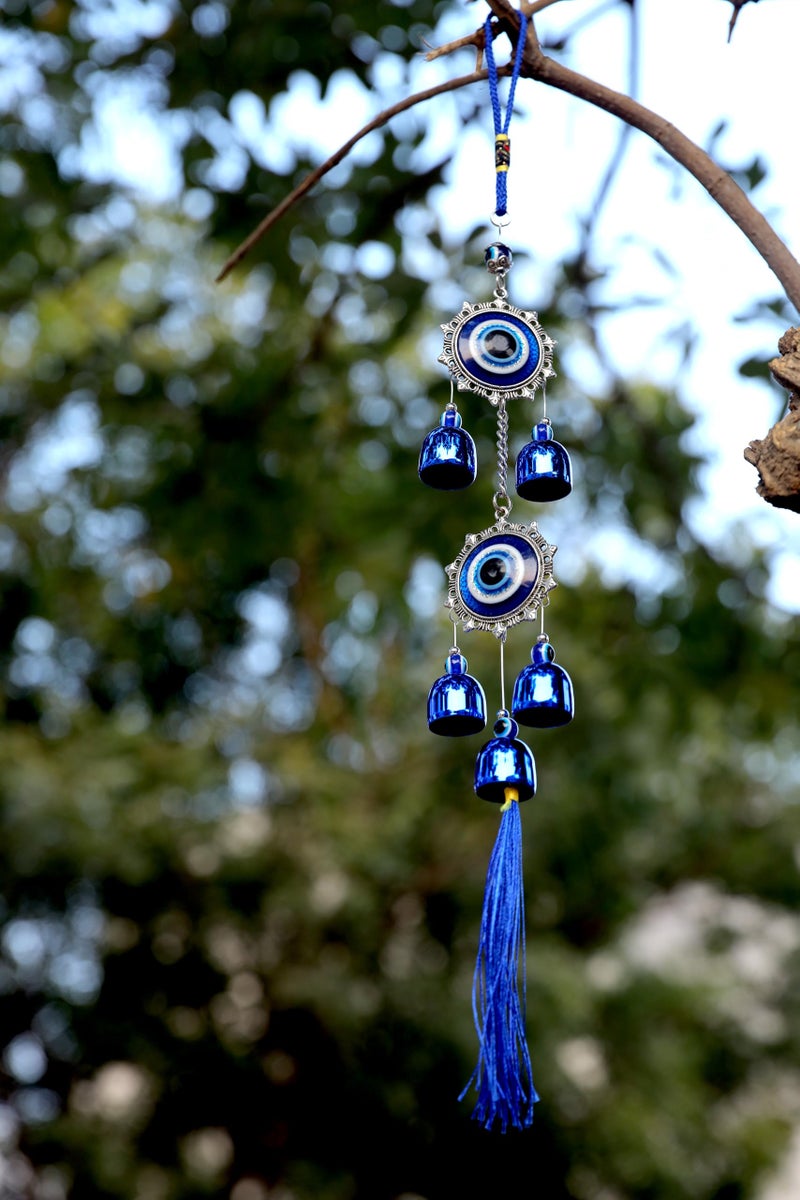 VIKACRAFT Wind Chimes for Home Positive Energy, Evil Eye Hanging for Home Decor, Wall Hanging Decorative Items for Living Room, Balcony, Garden and Bedroom - Image 2