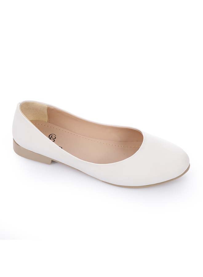 ICE CLUB ICE CLUB White Simple Soft Glide Ballets - Image 1