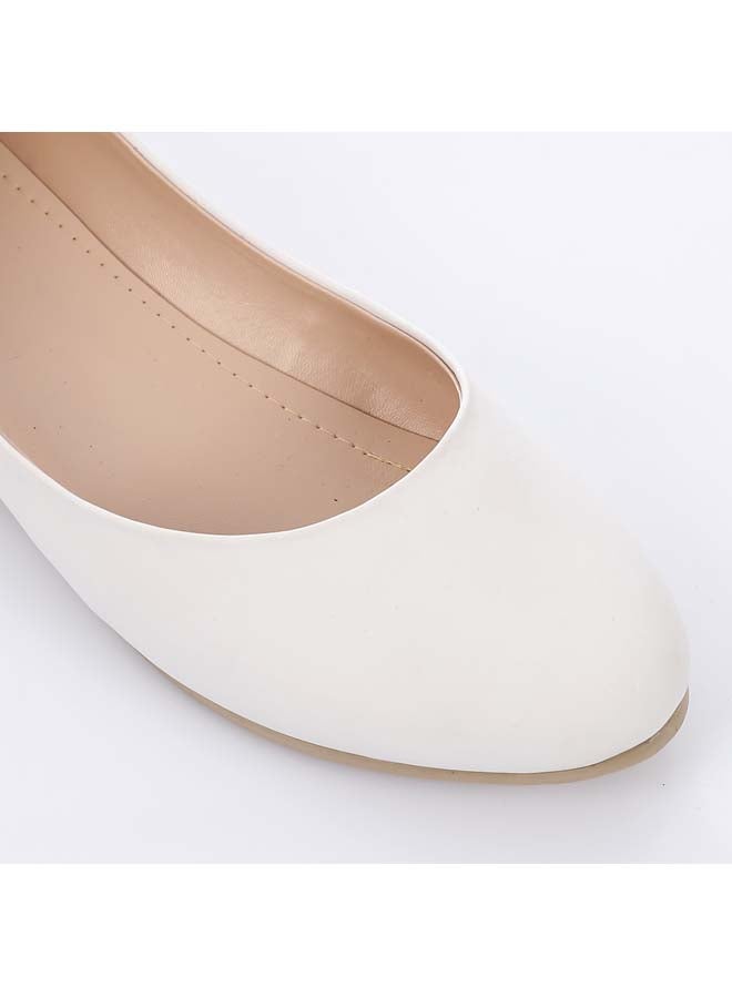 ICE CLUB ICE CLUB White Simple Soft Glide Ballets - Image 5