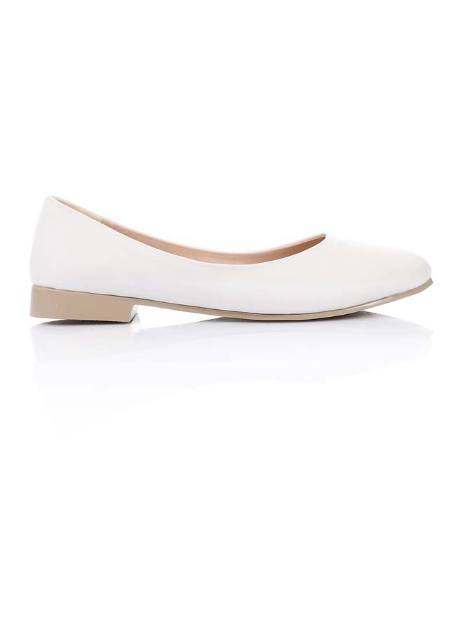ICE CLUB ICE CLUB White Simple Soft Glide Ballets - Image 2