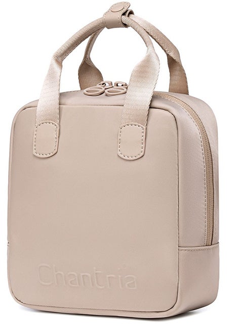 CB00783 Compact Water-resistant Multi-Purpose Handbag Versatile Organizer Pouch for Lunch, Cosmetics, Travel Essentials - Khaki