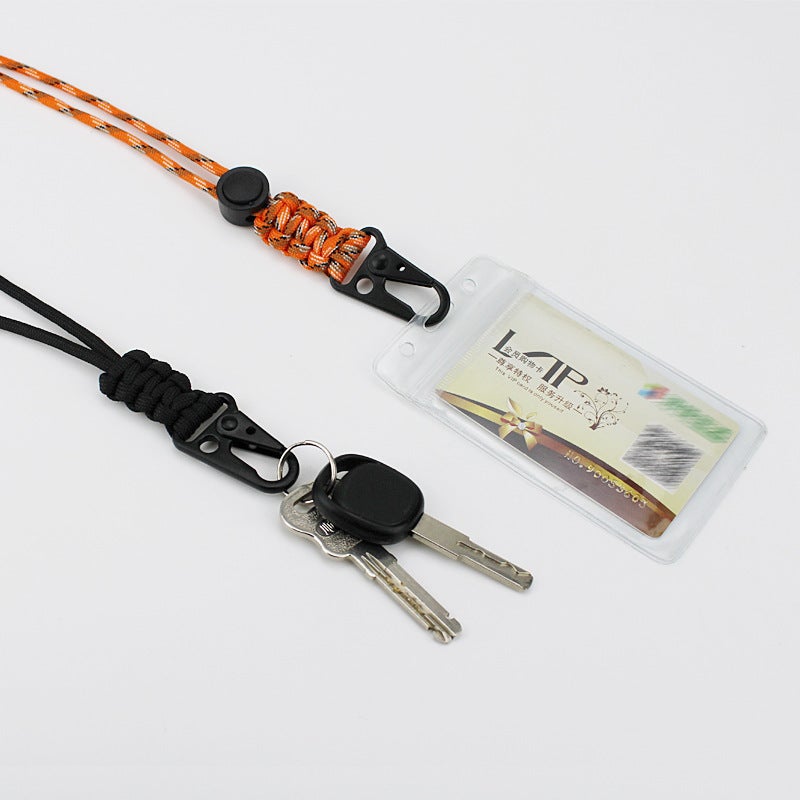 New Keychain Card Lanyard Mobile Phone Halter Anti-Lost Wrist Rope Hand-Woven Outdoor Emergency - Image 5