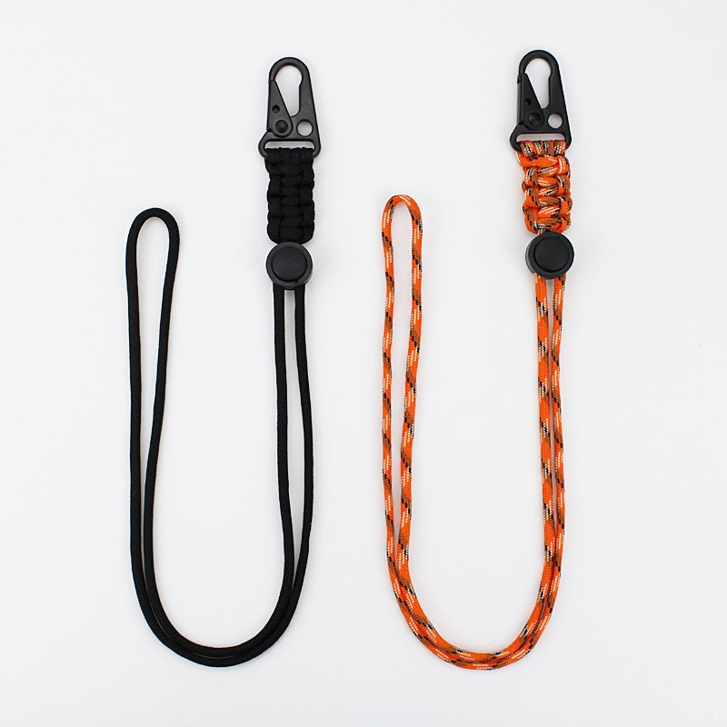 New Keychain Card Lanyard Mobile Phone Halter Anti-Lost Wrist Rope Hand-Woven Outdoor Emergency - Image 2