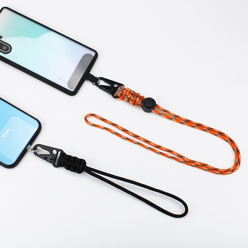 New Keychain Card Lanyard Mobile Phone Halter Anti-Lost Wrist Rope Hand-Woven Outdoor Emergency - Image 4