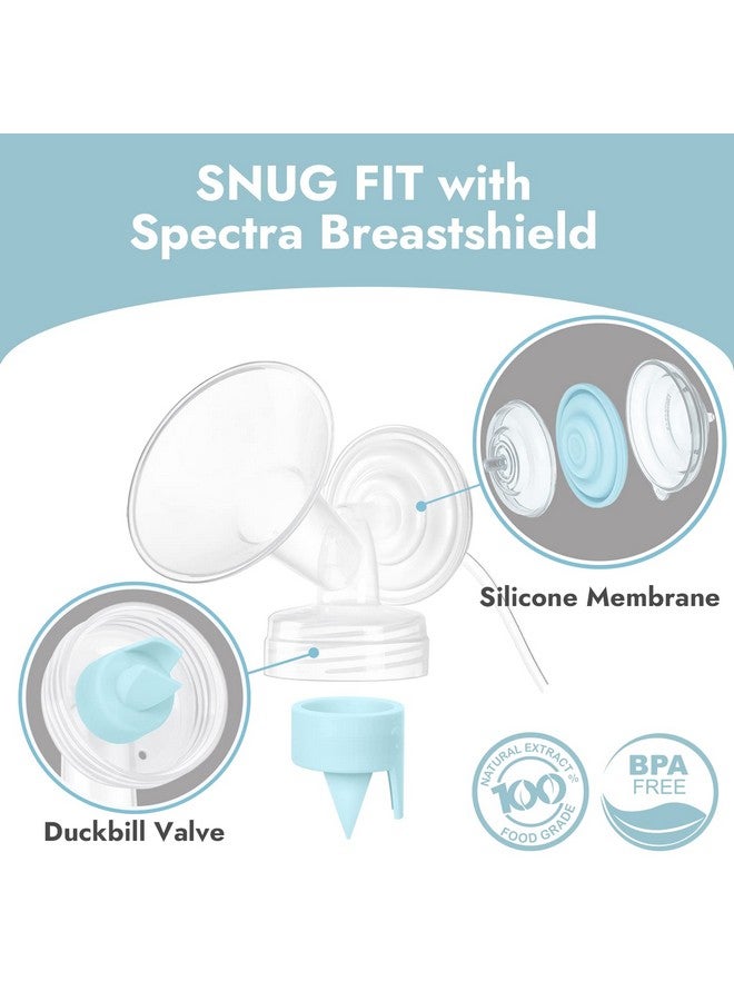 Papablic ] Papablic Duckbill Valves And Silicone Membrane Compatible With Spectra S1, S2 And 9 Plus Breastpumps, Not Original Spectra Pump Parts, Bpa/Dehp Free, Blue - Image 3