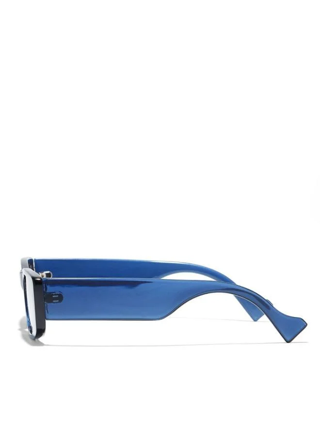 Blackout MANHATTAN Women Blue Sunglasses - Frame Material: Thermoplastic Rubber (TR90)- Frame Color: Blue-Lens Color: Blue  - Full Rim