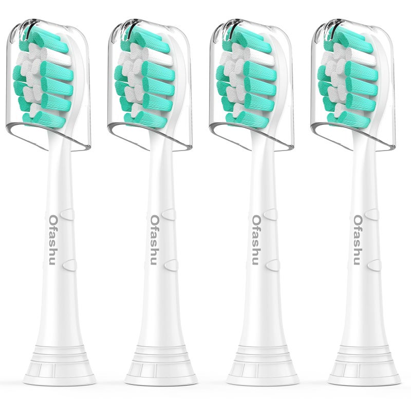 Ofashu Electric Toothbrush Replacement Heads Compatible with Philips Sonicare ProtectiveClean 2 Series Plaque Control 4100 5100 6100 9024 6064 White 4 Sonic Brush Head