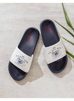 U.S. Polo Assn. U.S. POLO ASSN. Mens TOPLIN 5.0 Off White Sliders - (UK9) (US10) (2FD24800A01)  - Image 2