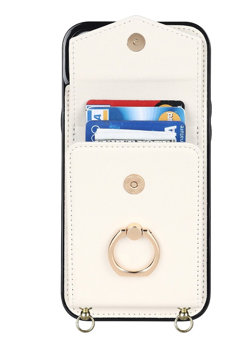 Suteni Back Cover Leather Hidden Card Slots Phone Case for iPhone - Image 2