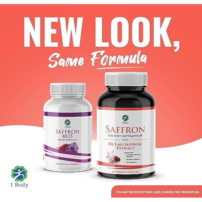 1 Body Saffron Extract Supplement, 88.5 mg Safranal, Antioxidant and Mood Support, Vegetarian Capsules - Image 3
