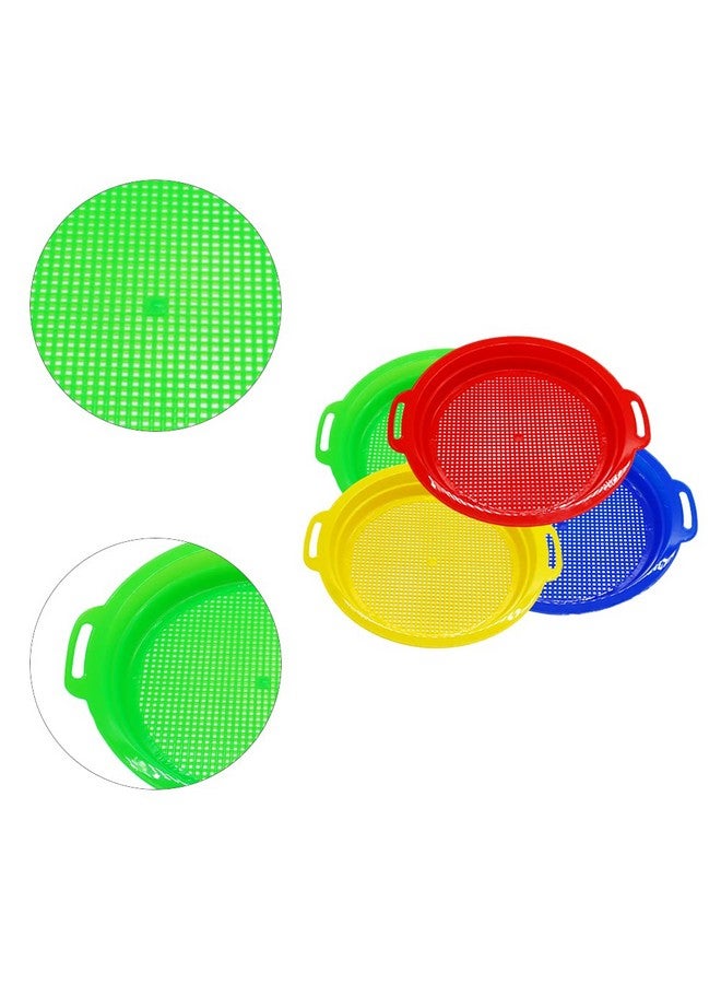 OJYUDD 4 Pcs Sands Multicolored Sand Siftersplastic Sand Siftersand Sifter Sieves For Sand And Beach(Redblueyellow And Green) - Image 4