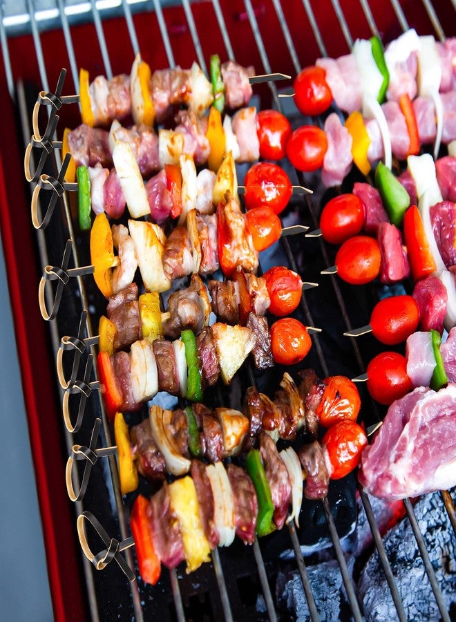 مينبلان 1000 قطعة من أعواد الكوكتيل المصنوعة من الخيزران، أسياخ خيزران بطول 4.72 بوصة، أعواد تزيين طعام مصنوعة يدويًا مع عقدة حلقية، أعواد أسنان للفواكه للمشروبات والمقبلات ووجبات الحفلات ذات الطابع الكوكتيل (أسود) - Image 3