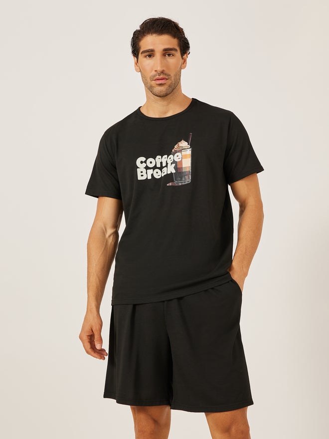 Styli Styli Unwind Graphic Printed T-Shirt and Solid Shorts Set  - Image 2