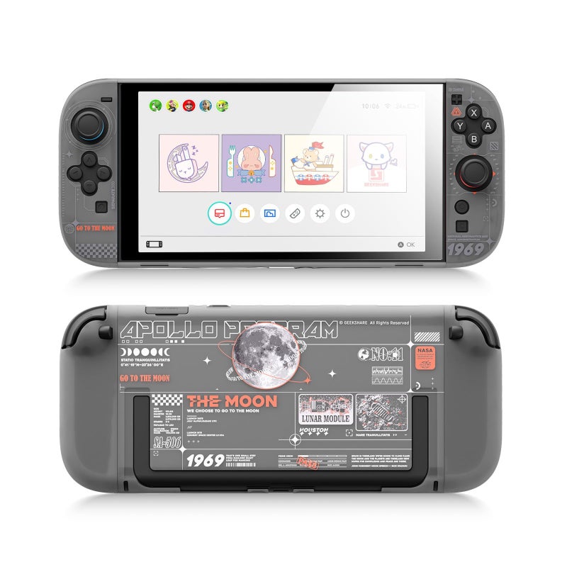 GeekShare Hard Case Compatible with Nintendo Switch 2 2025 AntiScratch Dockable Protective Cover for Switch 2 with Detachable Joysticks The Moon - Image 2