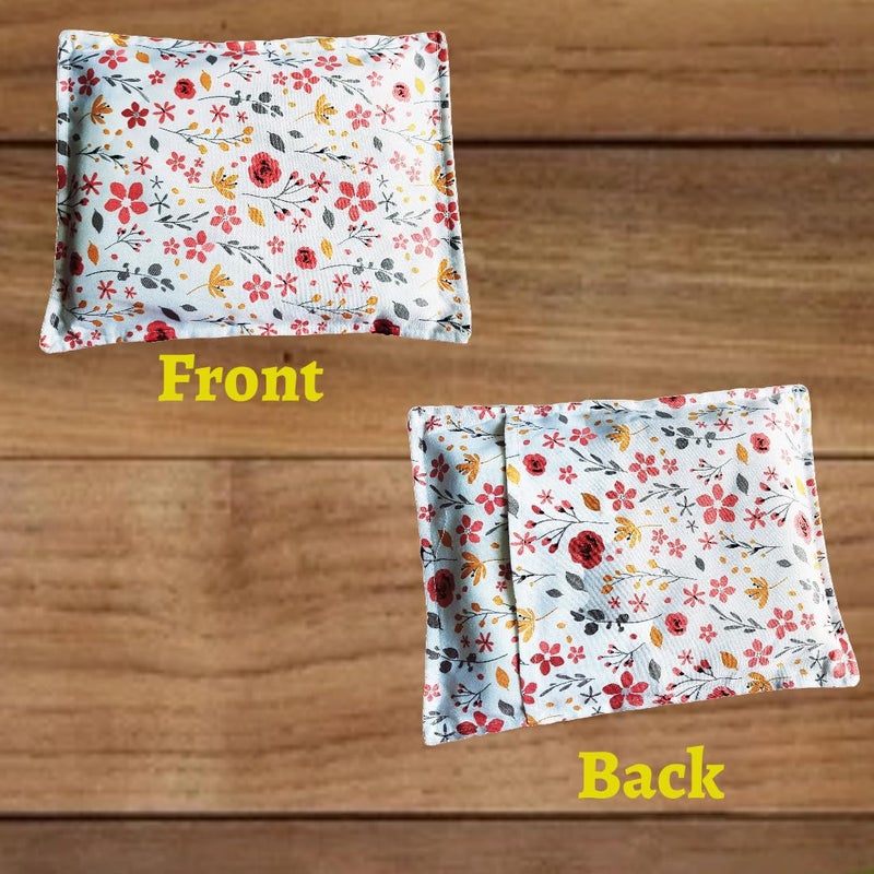 MammaChamp Rai Mustard Seeds Pillow/Rai Takiya/Neck Support Head/Baby-Round Head Shaping Detachable Cotton Cover Gifting 0-12 Months for Infant (Pack of 1, Size 24 cm x 18 cm, 500g) (White) - Image 4