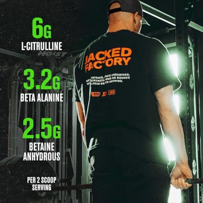 Jacked Factory NITROSURGE Pre Workout Supplement - Energy Booster, Instant Strength Gains, Clear Focus & Intense Pumps - NO Booster & Powerful Preworkout Energy Powder - 30 Servings, Blue Raspberry - Image 5