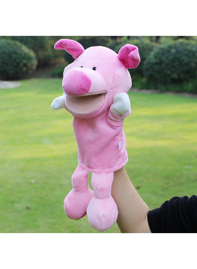 Bluejw Plush Toy Hand Doll Small Animal Pink Piglet Family Parent-Child Doll Kindergarten Children's Gloves  - Image 1