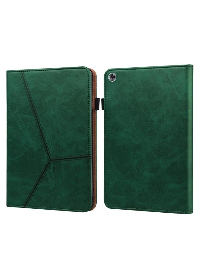 زبون جراب لجهاز هواوي ميديا باد M5 لايت 10.1، جراب جلدي مخطط منقوش بلون واحد - Image 1