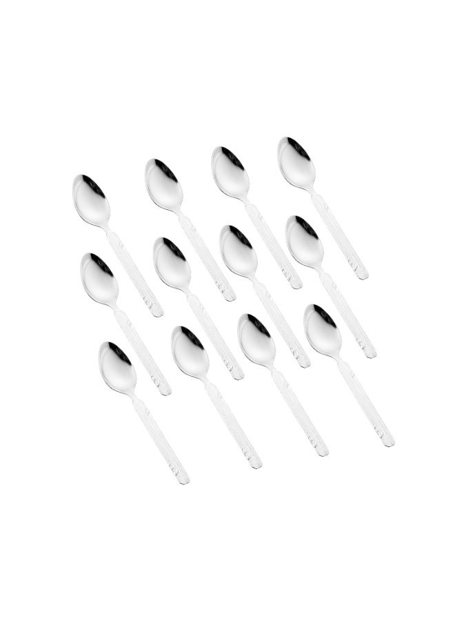 كازا روزا طقم أدوات مائدة من الستانلس ستيل المقاوم للصدأ مكون من 60 قطعة فضي - Image 3