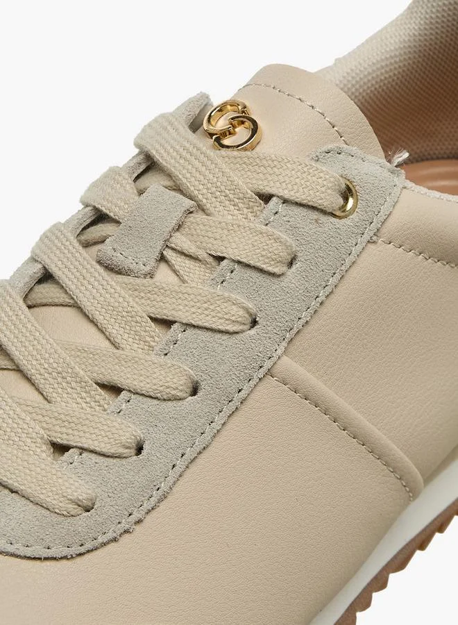 Celeste BEIGE Women Lace-Up Ankle Sneakers for Women | Best Price UAE