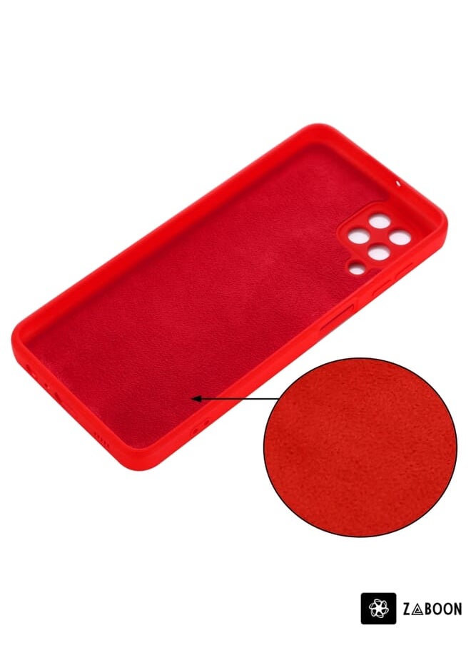 Zaboon Protective Case For Samsung Galaxy M32 4G Indian Version Solid Color Liquid Silicone Dropproof Full Coverage Protective Case  - Image 5