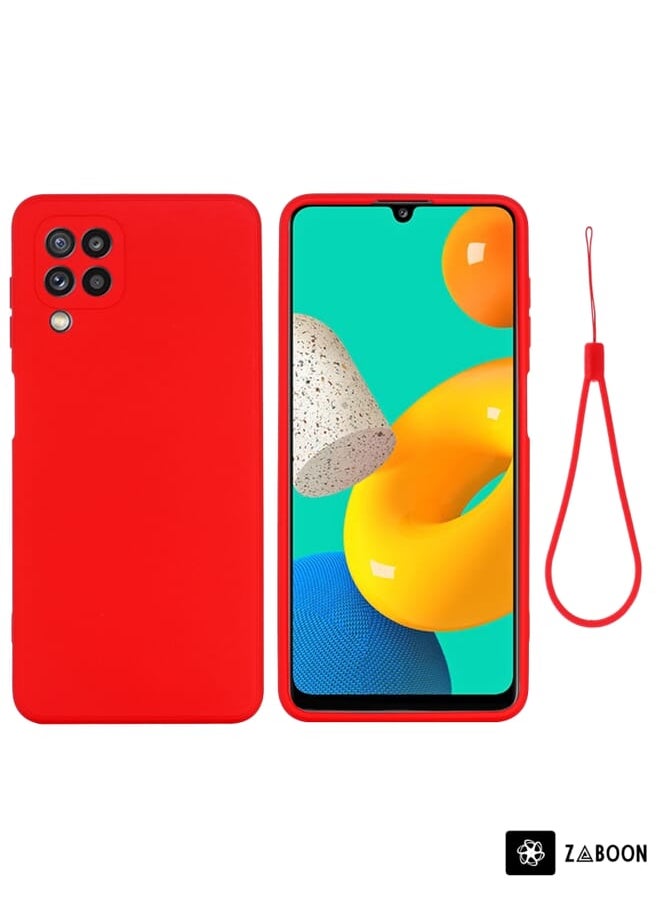Zaboon Protective Case For Samsung Galaxy M32 4G Indian Version Solid Color Liquid Silicone Dropproof Full Coverage Protective Case  - Image 3