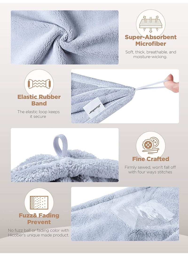 Microfiber Hair Towel – 3 Packs Hair Turbans for Wet Hair, Anti-Frizz & Quick-Dry Hair Wraps for Women – Curly, Straight & All Hair Types, Assorted Colors - Image 3