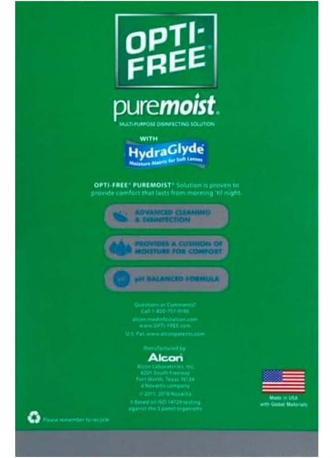 Opti-Free - Opti-Free Puremoist Multi-Purpose Disinfecting Solution with Lens Case, 20 Fl Oz - Image 1