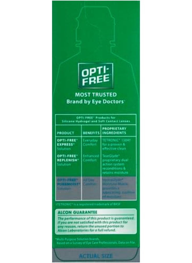 Opti-Free - Opti-Free Puremoist Multi-Purpose Disinfecting Solution with Lens Case, 20 Fl Oz - Image 1