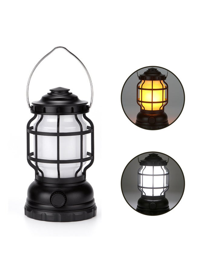 Explosions Outdoor Camping Light Atmosphere Light Flame Camping Light Tent Retro Horse Lamp Outdoor Charging Camping Light Strong Light-Color:2023262 White Flame Lamp-LED + Own 7th Battery + Cowhide Box  - Image 3