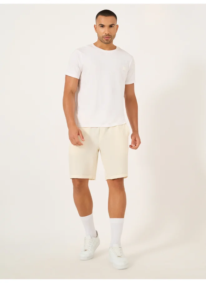 Take Two Take Two Men Solid Drawstring Waist Shorts