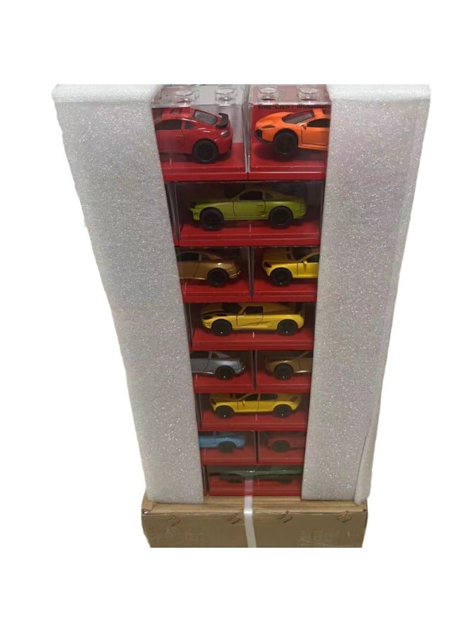 Acrylic Box 1:36 Alloy Car Model Sports Car Car Off-road Vehicle Model Children's Toy With Rotating Disc-Color:3602 - Image 5