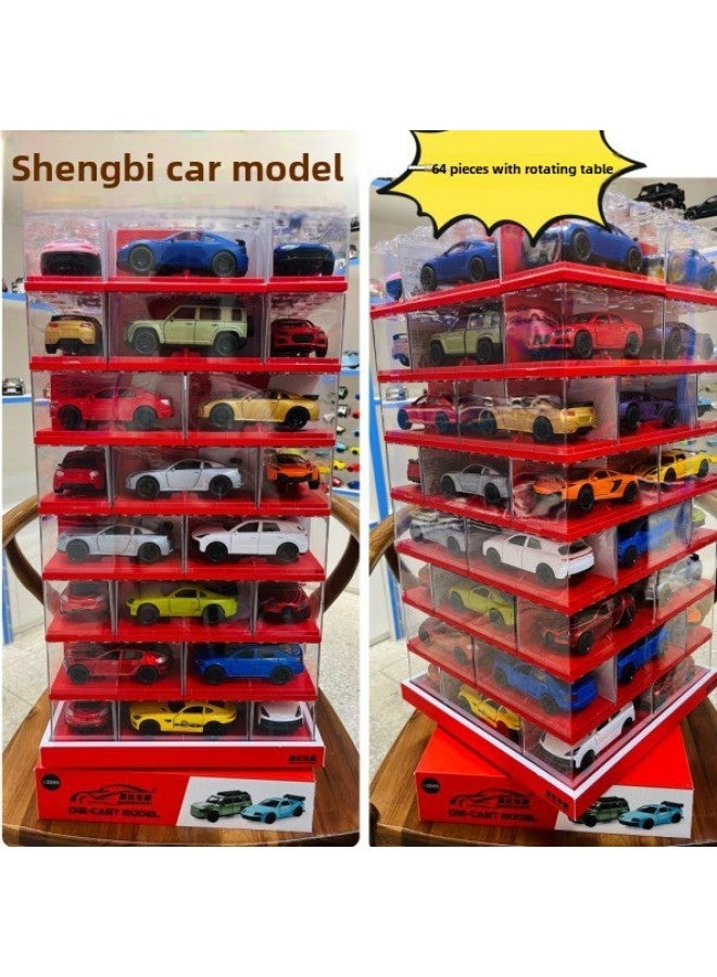 Acrylic Box 1:36 Alloy Car Model Sports Car Car Off-road Vehicle Model Children's Toy With Rotating Disc-Color:3602 - Image 4