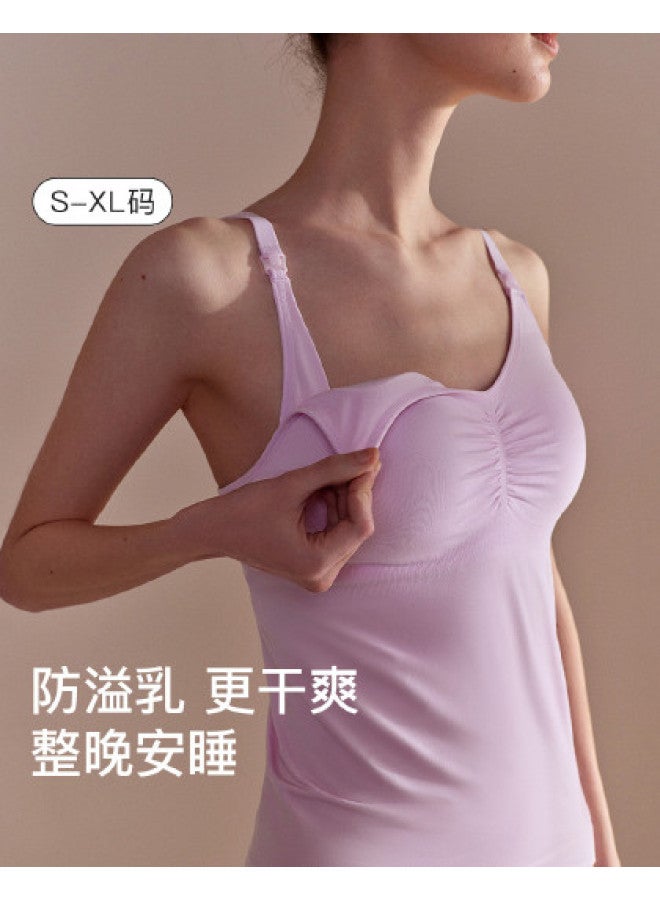 ubras Seamless Modal Anti-Leakage Nursing Camisole With Built-In Padded Bra For Women, Wearable As Outerwear - Image 1