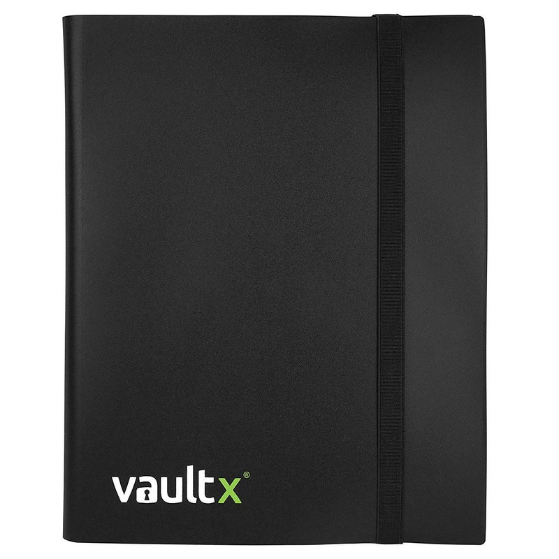Vault X 9 Pocket Trading Card Strap Binder, 360 cards, Standard, 20 Side-Loading Pages, Folder for Collectible Card Games, Sports, TCG (Black) - Image 1