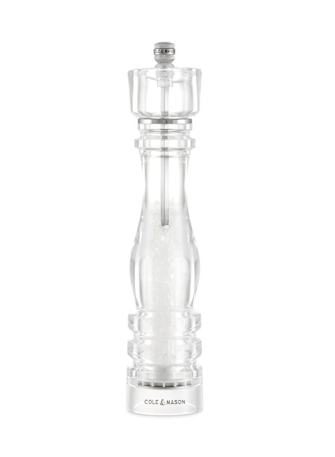 Cole & Mason London Refillable Spice Mill - Kitchen & Home Accessory - Table Salt Grinder - Salt Mill with Ceramic Mechanism - 8", Acrylic - Image 1