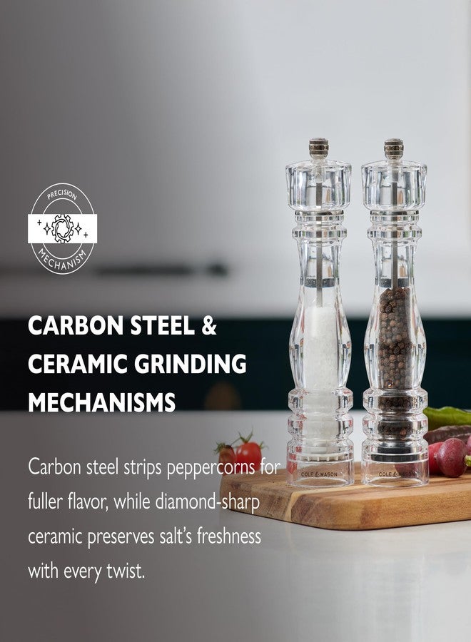 Cole & Mason London Refillable Spice Mill - Kitchen & Home Accessory - Table Salt Grinder - Salt Mill with Ceramic Mechanism - 8", Acrylic - Image 3