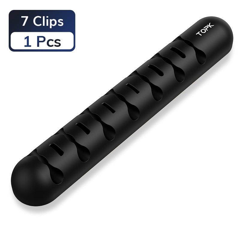 Topk Desktop Data Cable Organizer Silicone Creative Gift Storage Fixed Wire Organizer Magnetic Suction Head Organizer - Image 1