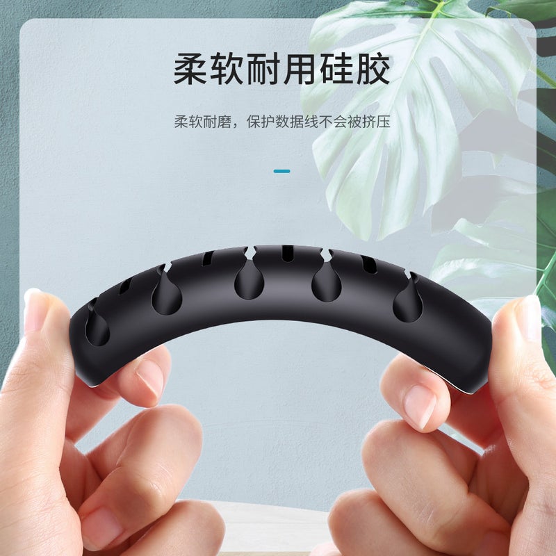 Topk Desktop Data Cable Organizer Silicone Creative Gift Storage Fixed Wire Organizer Magnetic Suction Head Organizer - Image 5