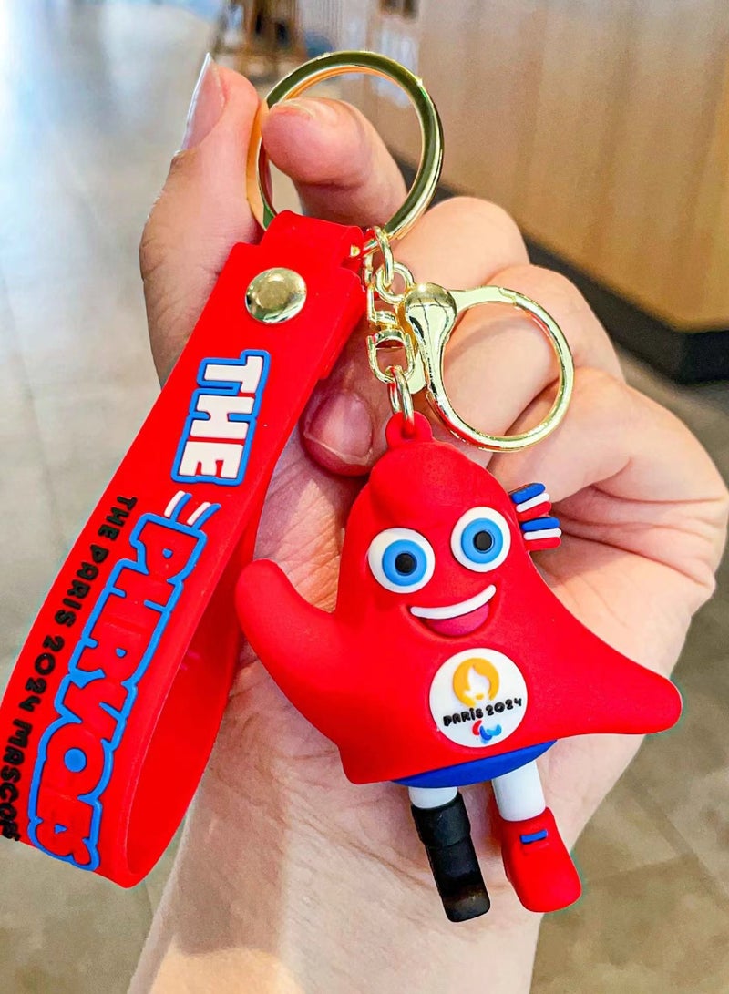 Paris 2024 Olympic Mascot Phryge Keychain - Image 4
