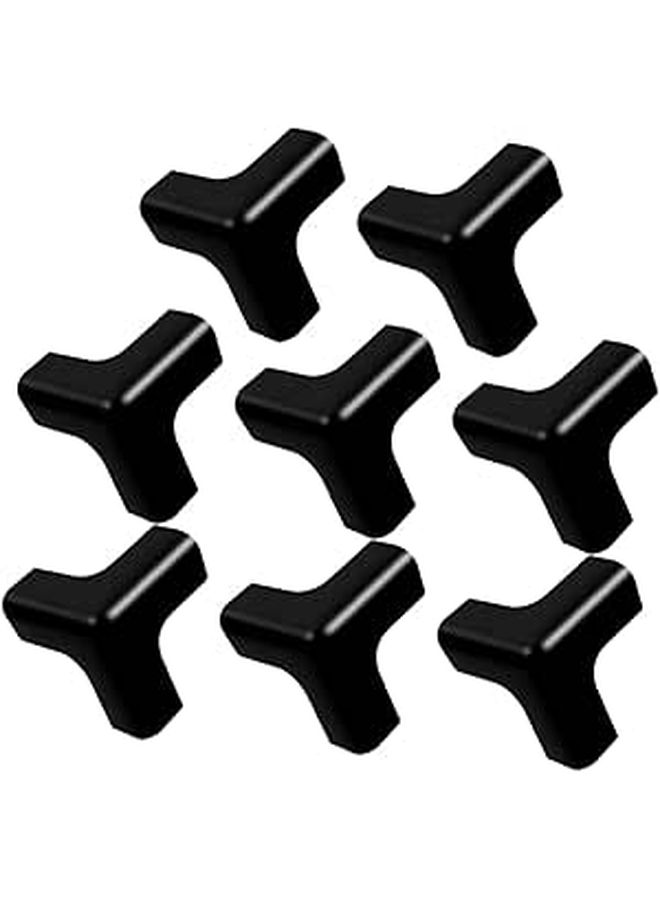 Luxshiny 8 Pcs Black T-Shaped Corner Protectors Babyproofing Furniture Safety Cushions for Tables - Image 1